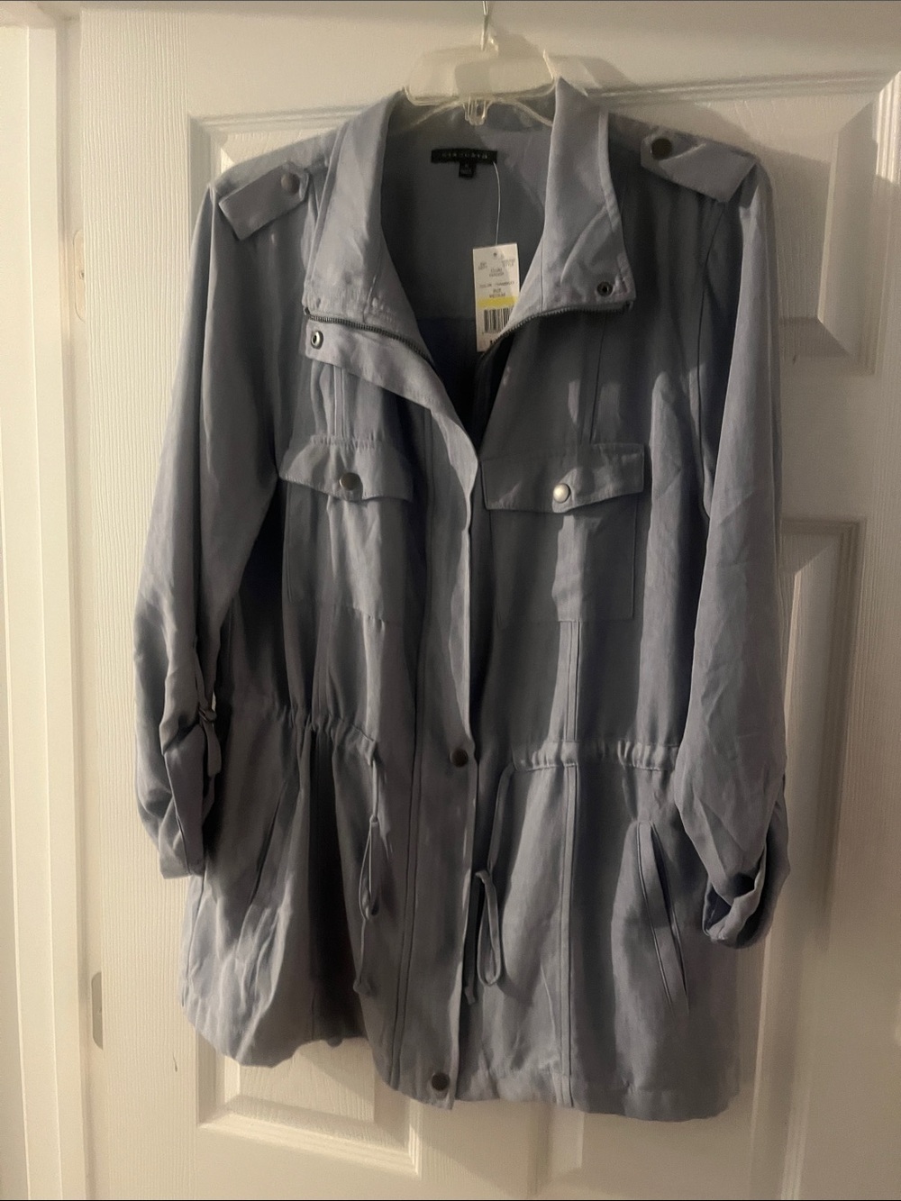 Staccato Light Blue Utility Jacket with Drawstring Waist